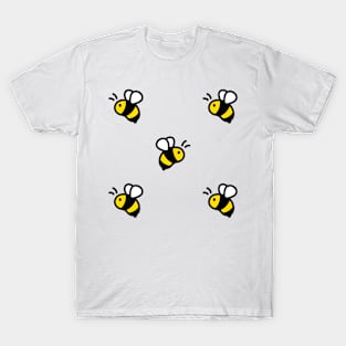 Simple Bee Pattern T-Shirt